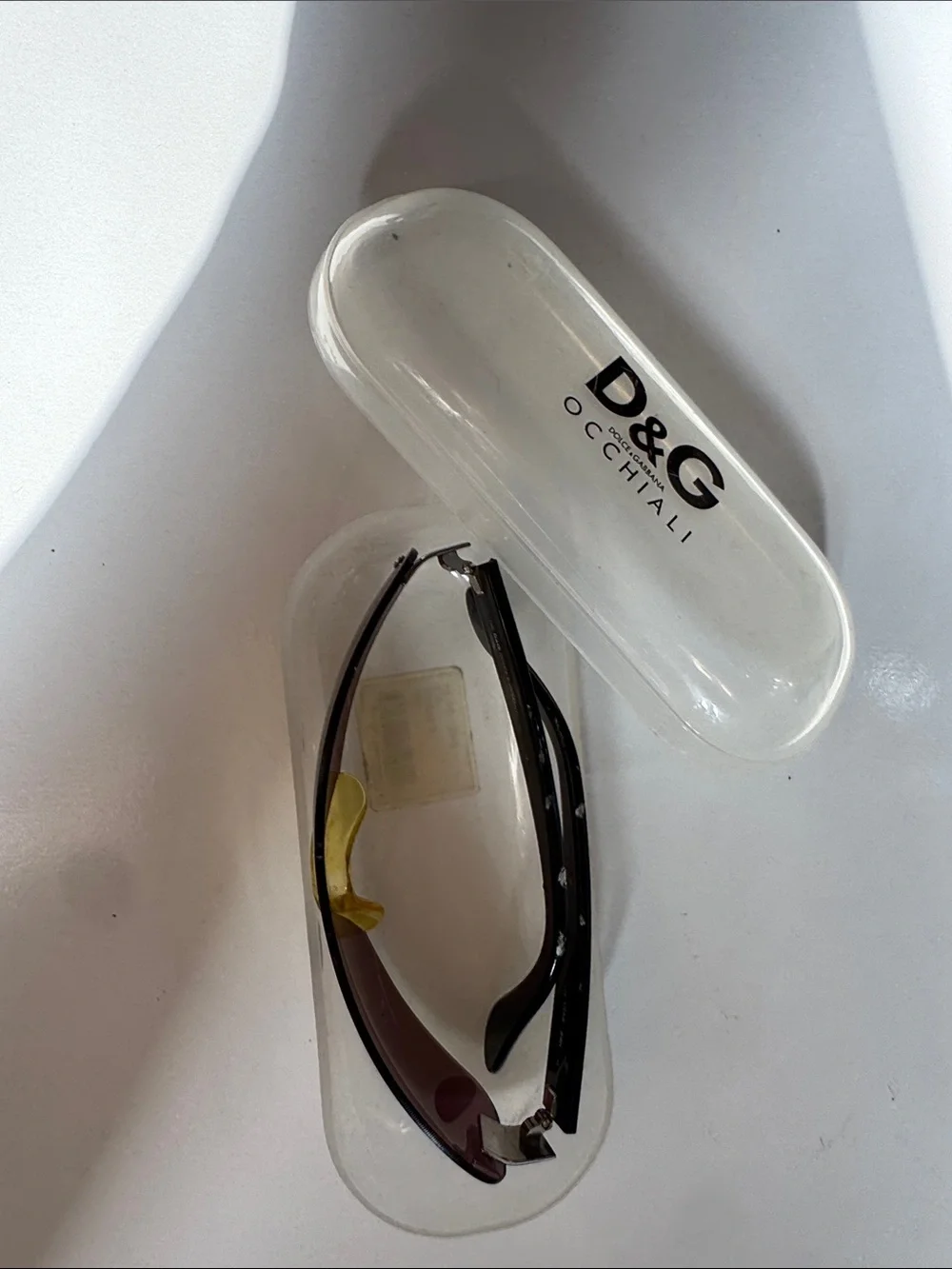D&G Dolce & Gabbana Y2K Rimless Shield Sunglasses DD2059/S Mauve RARE